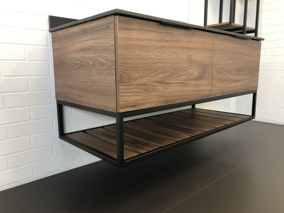 Тумба с раковиной Comforty Порто 120-1 00-00000828 подвесная Дуб темно-коричневый Тумба с раковиной Comforty Порто 120-1 00-00000828 подвесная Дуб темно-коричневый