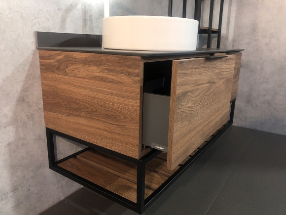 Тумба с раковиной Comforty Порто 120-1 00-00000828 подвесная Дуб темно-коричневый Тумба с раковиной Comforty Порто 120-1 00-00000828 подвесная Дуб темно-коричневый