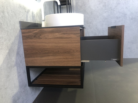 Тумба с раковиной Comforty Порто 120-1 00-00000828 подвесная Дуб темно-коричневый Тумба с раковиной Comforty Порто 120-1 00-00000828 подвесная Дуб темно-коричневый