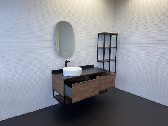 Тумба с раковиной Comforty Порто 120-1 00-00000828 подвесная Дуб темно-коричневый Тумба с раковиной Comforty Порто 120-1 00-00000828 подвесная Дуб темно-коричневый