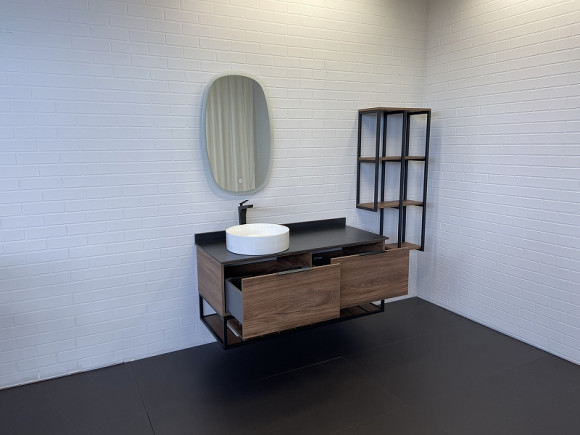 Тумба с раковиной Comforty Порто 120-1 00-00000828 подвесная Дуб темно-коричневый Тумба с раковиной Comforty Порто 120-1 00-00000828 подвесная Дуб темно-коричневый