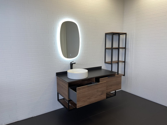 Тумба с раковиной Comforty Порто 120-1 00-00000828 подвесная Дуб темно-коричневый Тумба с раковиной Comforty Порто 120-1 00-00000828 подвесная Дуб темно-коричневый