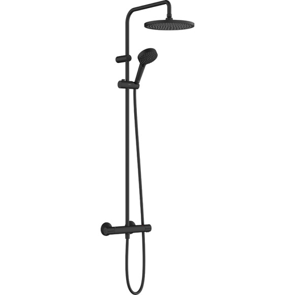 Душевая система Hansgrohe Vernis Blend Showerpipe 240 1jet 26426670 с термостатом Черный матовый