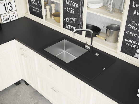 Кухонная мойка Florentina Комби-860 21.400.D0860.305 Грей Кухонная мойка Florentina Комби-860 21.400.D0860.305 Грей