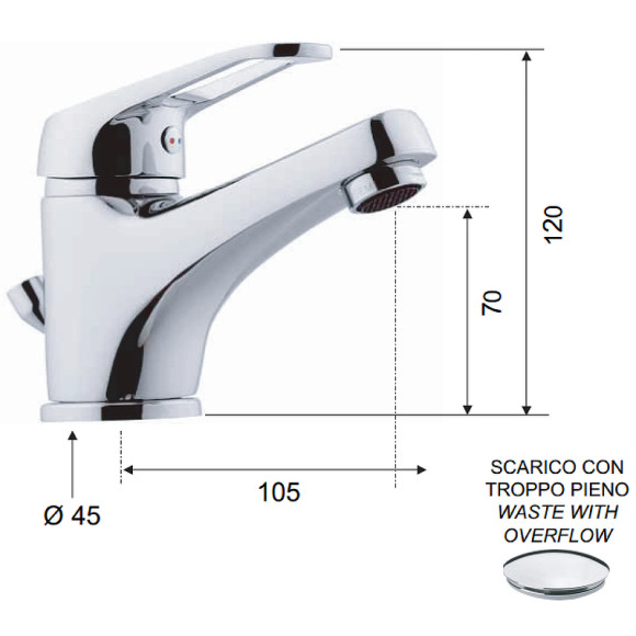 Смеситель для раковины Remer Remix R10 Хром Смеситель для раковины Remer Remix R10 Хром