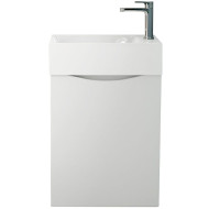 Тумба под раковину Art&Max Liberty-400-1D-SO-BL-L подвесная Белый глянец Тумба под раковину Art&Max Liberty-400-1D-SO-BL-L подвесная Белый глянец