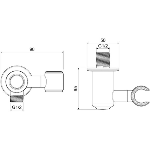 Шланговое подключение Aquatek Классик AQ2462CR Хром