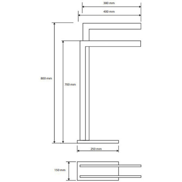 Напольная стойка Bemeta Beta 132836022 Хром