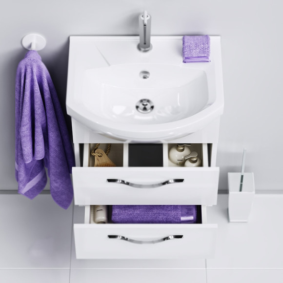 Тумба под раковину Aqwella Аллегро 65 Agr.01.06/2 подвесная Белая Тумба под раковину Aqwella Аллегро 65 Agr.01.06/2 подвесная Белая