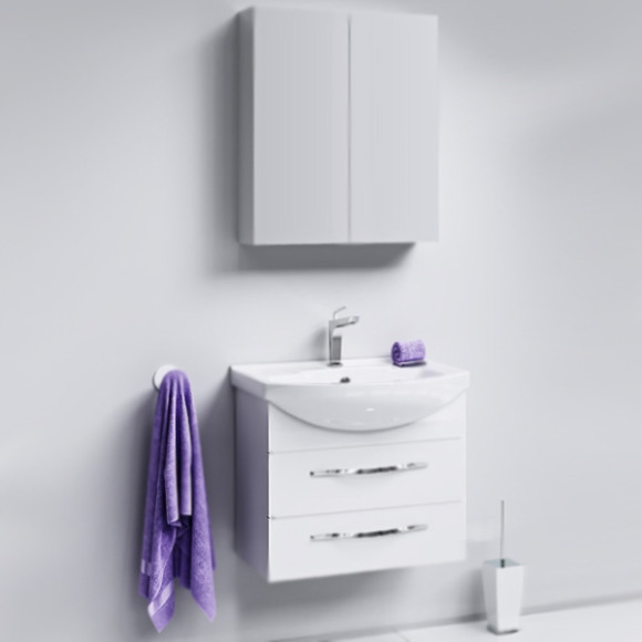 Тумба под раковину Aqwella Аллегро 65 Agr.01.06/2 подвесная Белая Тумба под раковину Aqwella Аллегро 65 Agr.01.06/2 подвесная Белая