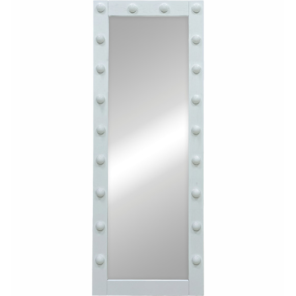 Зеркало Континент 600х1750 ЗГП42 гримерное с подсветкой Белое с механическим выключателем