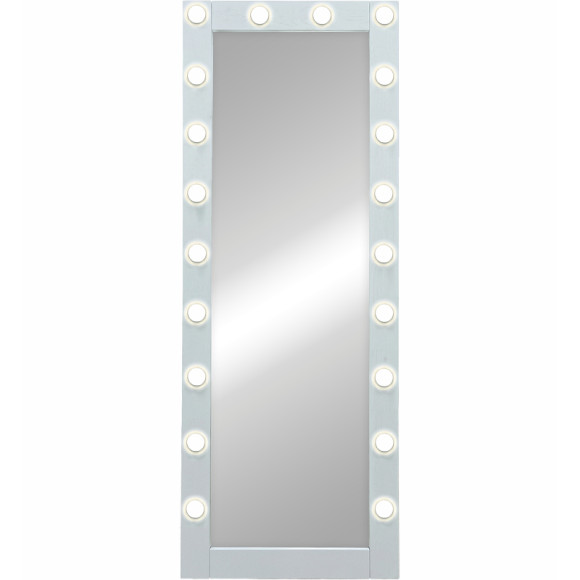 Зеркало Континент 600х1750 ЗГП42 гримерное с подсветкой Белое с механическим выключателем