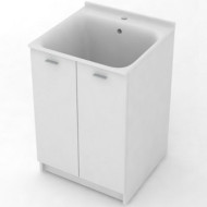 Тумба с хозяйственной раковиной Kerasan Aquadom 60 9165k3*1 Белая с отверстием под смеситель Тумба с хозяйственной раковиной Kerasan Aquadom 60 9165k3*1 Белая с отверстием под смеситель