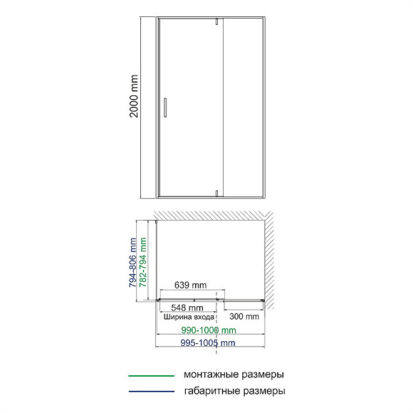 Душевой уголок WasserKRAFT Elbe 100x80 74P17 профиль Черный матовый стекло прозрачное Душевой уголок WasserKRAFT Elbe 100x80 74P17 профиль Черный матовый стекло прозрачное