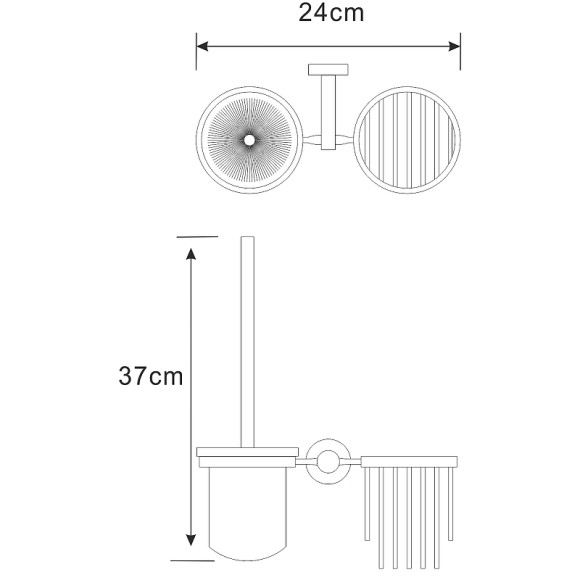 Ершик для унитаза с держателем освежителя воздуха WasserKRAFT Donau K-9435 Хром Ершик для унитаза с держателем освежителя воздуха WasserKRAFT Donau K-9435 Хром