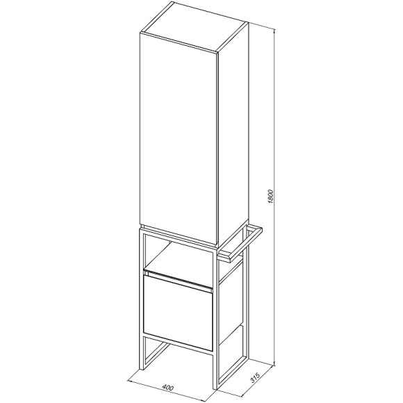 Шкаф пенал Allen Brau Priority 40 L 1.31006.PWM Папирус матовый Шкаф пенал Allen Brau Priority 40 L 1.31006.PWM Папирус матовый