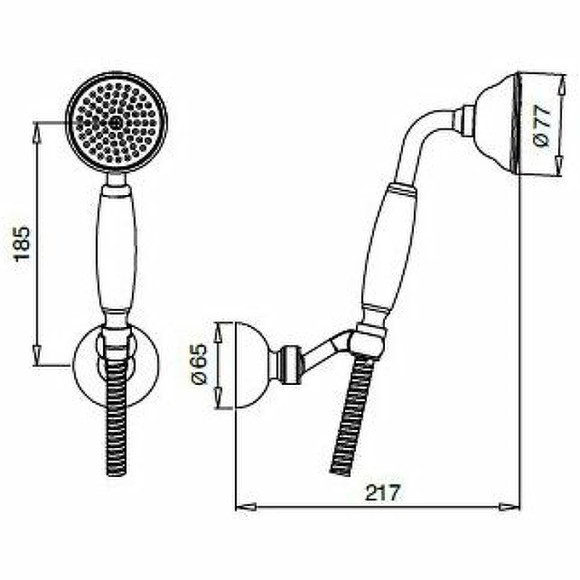 Душевой гарнитур Cezares Czr CZR-KD-03/24-M Золото 24 карат
