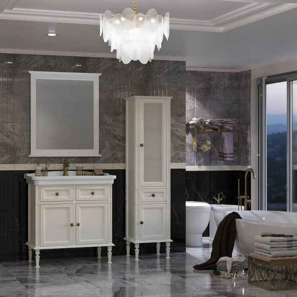 Шкаф пенал Opadiris Кантара 46 R 00-00004343 Слоновая кость Шкаф пенал Opadiris Кантара 46 R 00-00004343 Слоновая кость