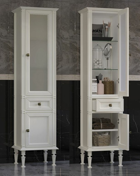 Шкаф пенал Opadiris Кантара 46 R 00-00004343 Слоновая кость Шкаф пенал Opadiris Кантара 46 R 00-00004343 Слоновая кость