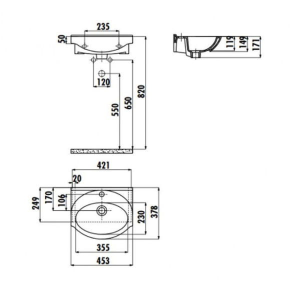 Раковина Creavit Etol 45 ET045-00CB00E-0000 Белая Раковина Creavit Etol 45 ET045-00CB00E-0000 Белая
