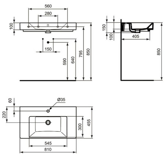 Раковина Ideal Standard Strada 80 K078801 Euro White