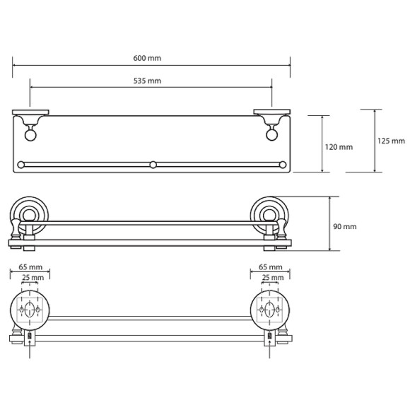 Стеклянная полка Bemeta Retro chrom 144302262 Хром Стеклянная полка Bemeta Retro chrom 144302262 Хром