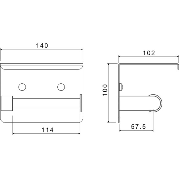 Держатель туалетной бумаги Aquatek Европа AQ4939CR с полкой Хром