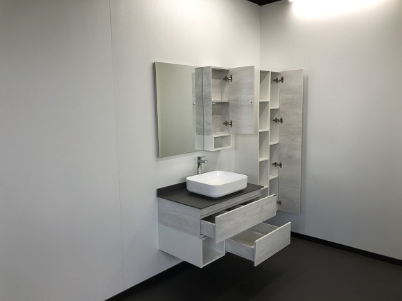 Зеркало со шкафом Comforty Прага 90 00004136263 Дуб белый Зеркало со шкафом Comforty Прага 90 00004136263 Дуб белый