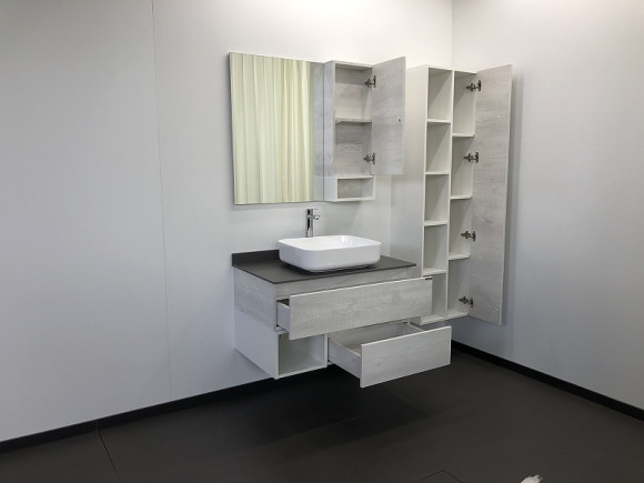 Зеркало со шкафом Comforty Прага 90 00004136263 Дуб белый Зеркало со шкафом Comforty Прага 90 00004136263 Дуб белый