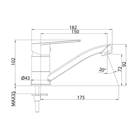 Смеситель для раковины Milardo Helic HELSBR0M01 Хром глянцевый
