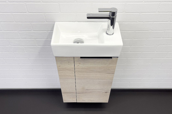 Тумба с раковиной Comforty Асти 40 00-00013798 подвесная Дуб дымчатый