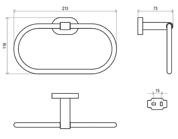 Кольцо для полотенец Ravak Chrome X07P190 Хром