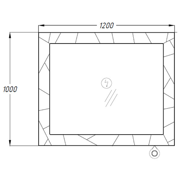 Зеркало Opadiris Луиджи 120 00-00007193 с подсветкой Белое матовое с бесконтактным выключателем и подогревом