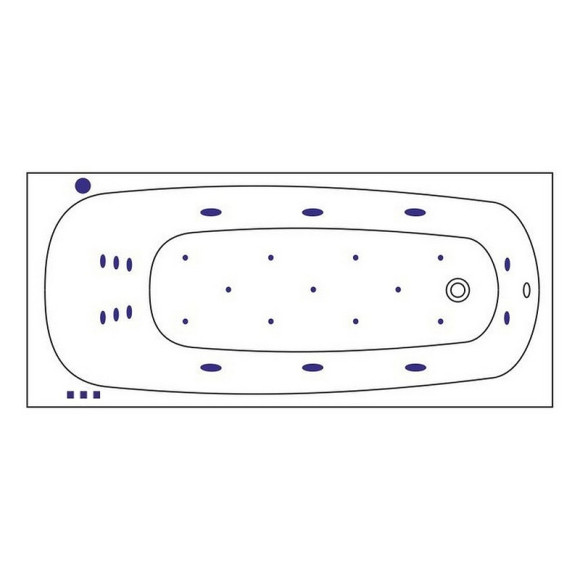 Акриловая ванна Whitecross Layla 180x80 0102.180080.100.ULTRA.WH с гидромассажем Акриловая ванна Whitecross Layla 180x80 0102.180080.100.ULTRA.WH с гидромассажем
