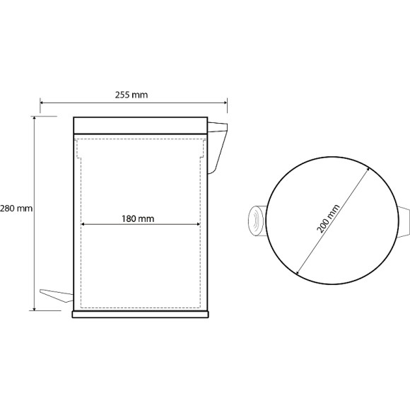 Ведро для мусора Bemeta Hotel 104315052 Хром матовый