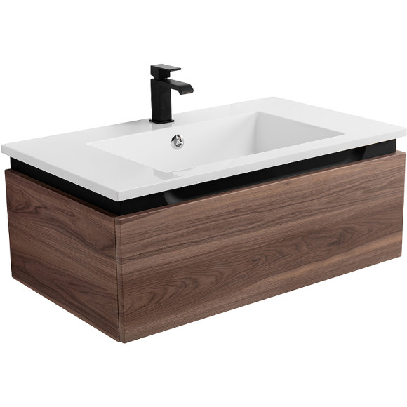 Тумба под раковину Cezares Slider 80 SLIDER-800-1C-SO-NA-P подвесная Орех дымчатый