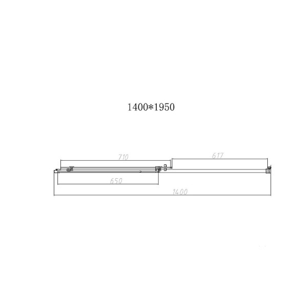 Душевая дверь Vincea Slim-N 140 VDS-4SN140CLB профиль Черный стекло прозрачное