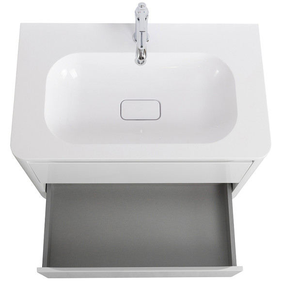 Тумба под раковину Cezares Relax 80 RELAX-800-2C-SO-BL подвесная Bianco Lucido