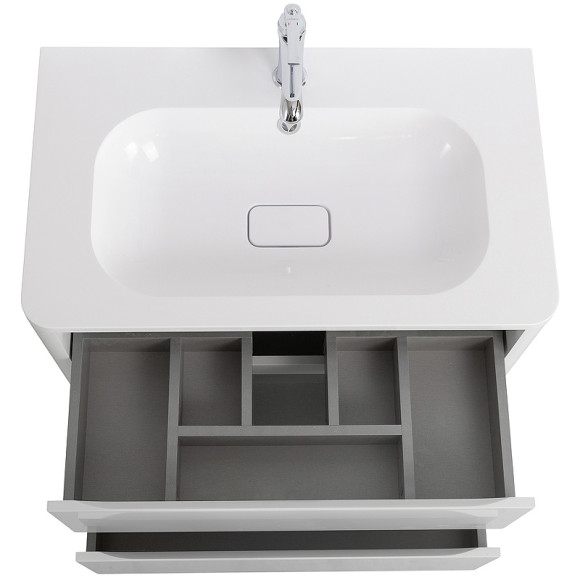 Тумба под раковину Cezares Relax 80 RELAX-800-2C-SO-BL подвесная Bianco Lucido