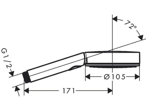 Ручной душ Hansgrohe Pulsify Select 24100670 Черный матовый