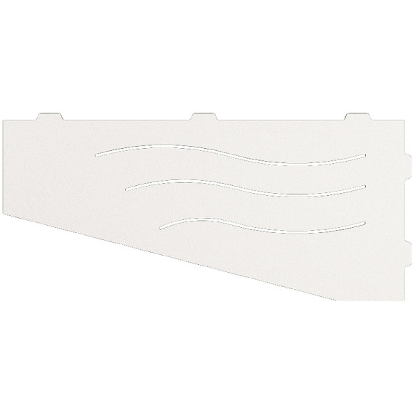 Металлическая полка RGW MT-01W 49279901-01 угловая Белая