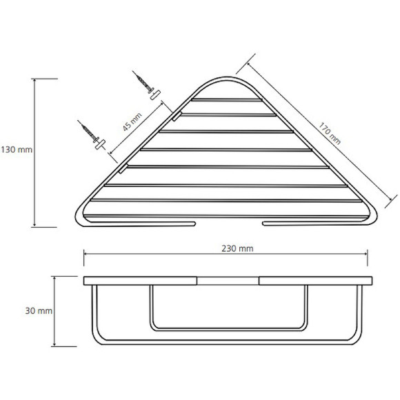 Полка корзина Bemeta Cytro 104308172 угловая Хром