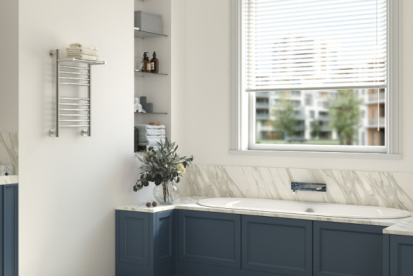 Водяной полотенцесушитель Сунержа Богема+ 600х400 00-0223-6040 с полкой Хром