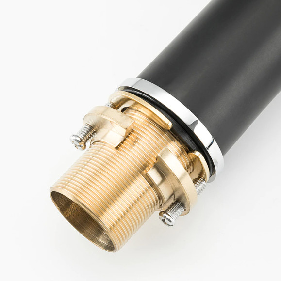 Смеситель на борт ванны Gappo G03-6 G1103-6 Черный матовый Хром