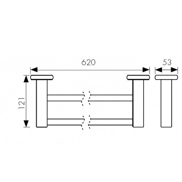 Полотенцедержатель Kaiser KH-4708	двойной Бронза Полотенцедержатель Kaiser KH-4708	двойной Бронза