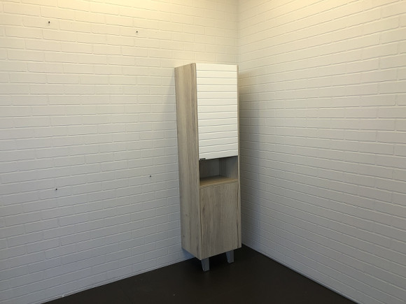 Шкаф пенал Comforty Клеон 40 00-00003947 Белый Дуб дымчатый