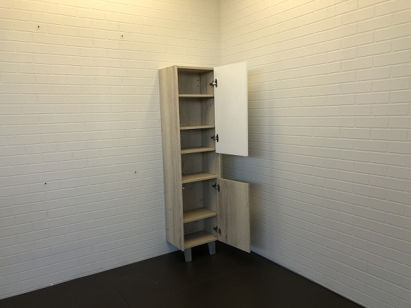 Шкаф пенал Comforty Клеон 40 00-00003947 Белый Дуб дымчатый