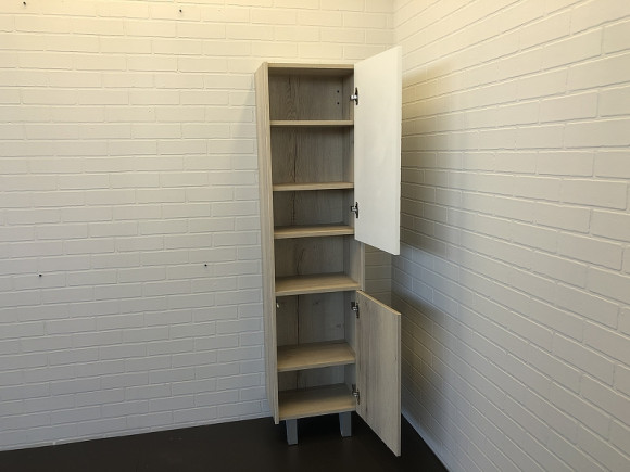 Шкаф пенал Comforty Клеон 40 00-00003947 Белый Дуб дымчатый