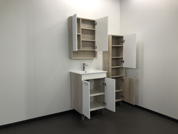 Шкаф пенал Comforty Клеон 40 00-00003947 Белый Дуб дымчатый