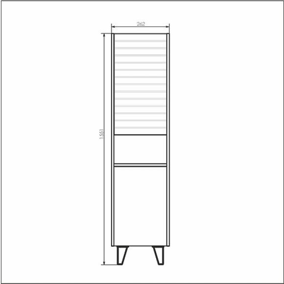 Шкаф пенал Comforty Клеон 40 00-00003947 Белый Дуб дымчатый